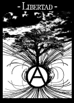 Artwork --- Anarchist Liberty: Growing as High as a Tree and Soaring as Far as a Bird (Anarchy and Anarchism Directory | Description : This image came from http://www.RadicalGraphics.or... | Tags : Circled A, A, Anarchy, Tree, Circle, Birds, Flying...) ::: By Radical Graphics (About: All material posted here originally appeared at ht... | Ideals: Anarchy, Animal Liberation, Anti-America, Anti-Bio...)