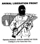 Artwork --- Animal Liberation Front's Operation Biteback (North American Tour) - Coming to a Fur Farm Near You... (Animal Liberation and Animal Emancipation Directory | Description : This image came from http://www.RadicalGraphics.or... | Tags : Animal Liberation Front, Alf, Mask, Black Mask, Fe...) ::: By Radical Graphics (About: All material posted here originally appeared at ht... | Ideals: Anarchy, Animal Liberation, Anti-America, Anti-Bio...)