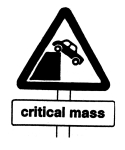 Artwork --- A Sign from Critical Mass: Cars, Beware (Anti-Car and Anti-Car Culture Directory | Description : This image came from http://www.RadicalGraphics.or... | Tags : Critical Mass, Bikes, Bike Culture, Anti-Car, Anti...) ::: By Radical Graphics (About: All material posted here originally appeared at ht... | Ideals: Anarchy, Animal Liberation, Anti-America, Anti-Bio...)