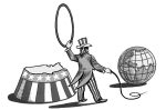Artwork --- America Runs the World Like Its Own Circus (Anti-Imperialism and Anti-Colonialism Directory | Description : This image came from http://www.RadicalGraphics.or... | Tags : America, Us, United States, Whip, Hoop, Globe, Pla...) ::: By Radical Graphics (About: All material posted here originally appeared at ht... | Ideals: Anarchy, Animal Liberation, Anti-America, Anti-Bio...)