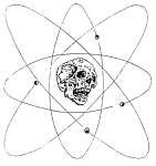 Artwork --- Uranium and Plutonium, the Elements of Death and Destruction (Anti-Nuclear Arms and Anti-Nuclear Bombs Directory | Description : This image came from http://www.RadicalGraphics.or... | Tags : Atom, Atomic, Skull, Electron, Neutron, Proton, Ur...) ::: By Radical Graphics (About: All material posted here originally appeared at ht... | Ideals: Anarchy, Animal Liberation, Anti-America, Anti-Bio...)