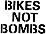 Artwork --- Bikes Not Bombs: Make the Right Decision for Civilization and the Planet (Bicycles and Bike Culture Directory | Description : This image came from http://www.RadicalGraphics.or... | Tags : Bikes, Bombs, Anti-War, Biking, Bike Culture, Bicy...) ::: By Radical Graphics (About: All material posted here originally appeared at ht... | Ideals: Anarchy, Animal Liberation, Anti-America, Anti-Bio...)
