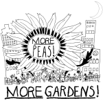 Artwork --- More Peas! More Gardens! The People Demand It! (Food and Hunger Directory | Description : This image came from http://www.RadicalGraphics.or... | Tags : Peas, Gardens, Community, Community Organizing, Co...) ::: By Radical Graphics (About: All material posted here originally appeared at ht... | Ideals: Anarchy, Animal Liberation, Anti-America, Anti-Bio...)