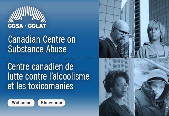 Image from Canadian Centre on Substance Abuse (CCSA) Homepage