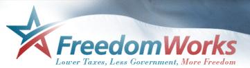 Image from the FreedomWorks Homepage