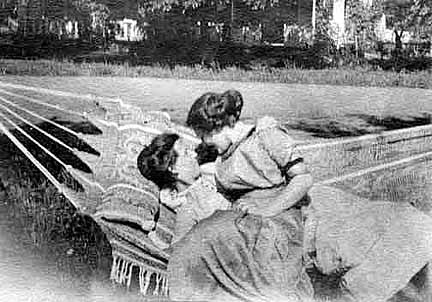Photograph of Two Women on a Hammock, Circa 1900
