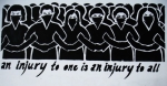 Artwork --- Black Bloc United Together: An Injury to One is an Injury to All (Anarchy and Anarchism Directory | Description : This image came from http://www.RadicalGraphics.or... | Tags : Black Bloc, Mask, Protest, Demonstration, Anarchis...) ::: By Radical Graphics (About: All material posted here originally appeared at ht... | Ideals: Anarchy, Animal Liberation, Anti-America, Anti-Bio...)