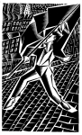 Artwork --- The Black Flag is a Call to Revolutionary Action Against the State (Anarchy and Anarchism Directory | Description : This image came from http://www.RadicalGraphics.or... | Tags : Black Flag, Flag, Flag Waver, Suspenders, Man, Ana...) ::: By Radical Graphics (About: All material posted here originally appeared at ht... | Ideals: Anarchy, Animal Liberation, Anti-America, Anti-Bio...)