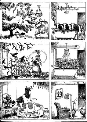 The Animals Have Seized the Palace and Are Making Their Own, by Radical Graphics (All material posted here originally appeared at ht... | Anarchy, Animal Liberation, Anti-America, Anti-Bio...). Artwork -- Description : This image came from http://www.RadicalGraphics.org/. | Tags : Cows, Chickens, Dog, Rooster, Animals, Creatures, Tree, Apple Tree, Nest, Roost, Chicken, Bathtub, Room, Bedroom, Vines, Vining Plants, Plants, Hay, F... The Animals Have Seized the Palace and Are Making Their Own, by Radical Graphics (All material posted here originally appeared at ht... | Anarchy, Animal Liberation, Anti-America, Anti-Bio...). Artwork -- Description : This image came from http://www.RadicalGraphics.org/. | Tags : Cows, Chickens, Dog, Rooster, Animals, Creatures, Tree, Apple Tree, Nest, Roost, Chicken, Bathtub, Room, Bedroom, Vines, Vining Plants, Plants, Hay, F...