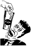 Artwork --- Control of the Government by the Rich Comes With its Exclusive Tax Cuts for the Ultra-Wealthy (Anti-Capitalism and Anti-Exploitation Directory | Description : This image came from http://www.RadicalGraphics.or... | Tags : Money, Dollar Sign, American Money, Cash, Eat, Eat...) ::: By Radical Graphics (About: All material posted here originally appeared at ht... | Ideals: Anarchy, Animal Liberation, Anti-America, Anti-Bio...)