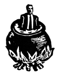 Artwork --- The Natives Decided Not to Go With the Proposal to Mine Up Their Village (Anti-Capitalism and Anti-Exploitation Directory | Description : This image came from http://www.RadicalGraphics.or... | Tags : Business Man, Man, Suit, Tie, Pot, Kettle, Fire, F...) ::: By Radical Graphics (About: All material posted here originally appeared at ht... | Ideals: Anarchy, Animal Liberation, Anti-America, Anti-Bio...)