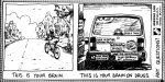 Artwork --- You Can Talk About the Revolution, or You Can Actually Live It (Anti-Car and Anti-Car Culture Directory | Description : This image came from http://www.RadicalGraphics.or... | Tags : Bike, Bike Culture, Bookbag, Backpack, Knapsack, H...) ::: By Radical Graphics (About: All material posted here originally appeared at ht... | Ideals: Anarchy, Animal Liberation, Anti-America, Anti-Bio...)