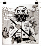 Artwork --- Vancouver, Olympics Security Zone 2010: Please Have Your ID and Papers Ready (Anti-Police and Anti-Cop Directory | Description : This image came from http://www.RadicalGraphics.or... | Tags : Faceless, Olympics, Vancouver, 2010, Homes Not Gam...) ::: By Radical Graphics (About: All material posted here originally appeared at ht... | Ideals: Anarchy, Animal Liberation, Anti-America, Anti-Bio...)