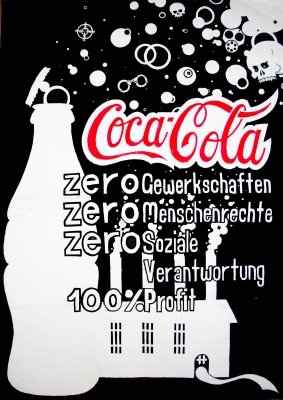 Coca-Cola: 0% Social Responsibility, 100% Profit, by Radical Graphics (All material posted here originally appeared at ht... | Anarchy, Animal Liberation, Anti-America, Anti-Bio...). Artwork -- Description : This image came from http://www.RadicalGraphics.org/. | Tags : Coca Cola, Coca-Cola, Corporate, Corporation, Profit, German, German Language, Social, Social Responsibility, Factory, Smog, Bubbles, Bottle, Silhoutt... Coca-Cola: 0% Social Responsibility, 100% Profit, by Radical Graphics (All material posted here originally appeared at ht... | Anarchy, Animal Liberation, Anti-America, Anti-Bio...). Artwork -- Description : This image came from http://www.RadicalGraphics.org/. | Tags : Coca Cola, Coca-Cola, Corporate, Corporation, Profit, German, German Language, Social, Social Responsibility, Factory, Smog, Bubbles, Bottle, Silhoutt...