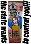 Artwork --- The State Wants To Control You! (Media and Communication Directory | Description : This image came from http://www.RadicalGraphics.or... | Tags : Brainwash, Media, Communication, Mass Media, Corpo...) ::: By Radical Graphics (About: All material posted here originally appeared at ht... | Ideals: Anarchy, Animal Liberation, Anti-America, Anti-Bio...)