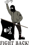 Artwork --- Fight Back Against All Authority and Oppression (Revolution and Revolt Directory | Description : This image came from http://www.RadicalGraphics.or... | Tags : Molotov Cocktail, Molotov, Fight, Fight Back, Flag...) ::: By Radical Graphics (About: All material posted here originally appeared at ht... | Ideals: Anarchy, Animal Liberation, Anti-America, Anti-Bio...)