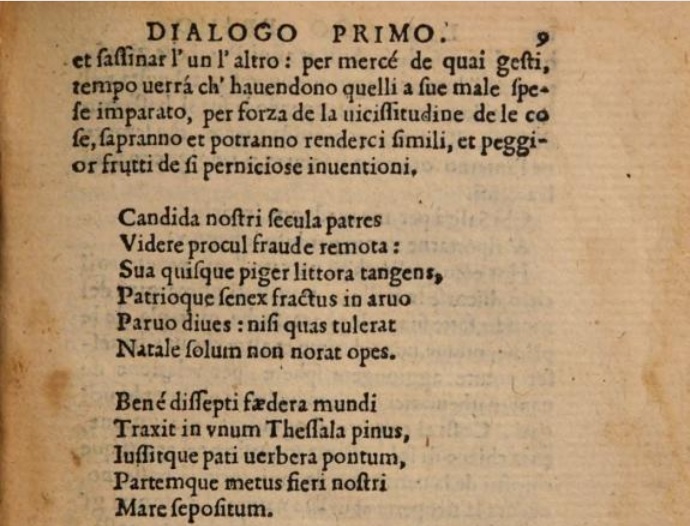 Original Text of La cena de le Ceneri, by Giordano Bruno