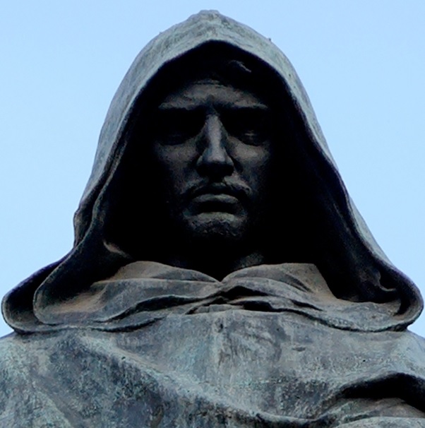 Closeup of the Statue of Giordano Bruno in Campo de' Fiori